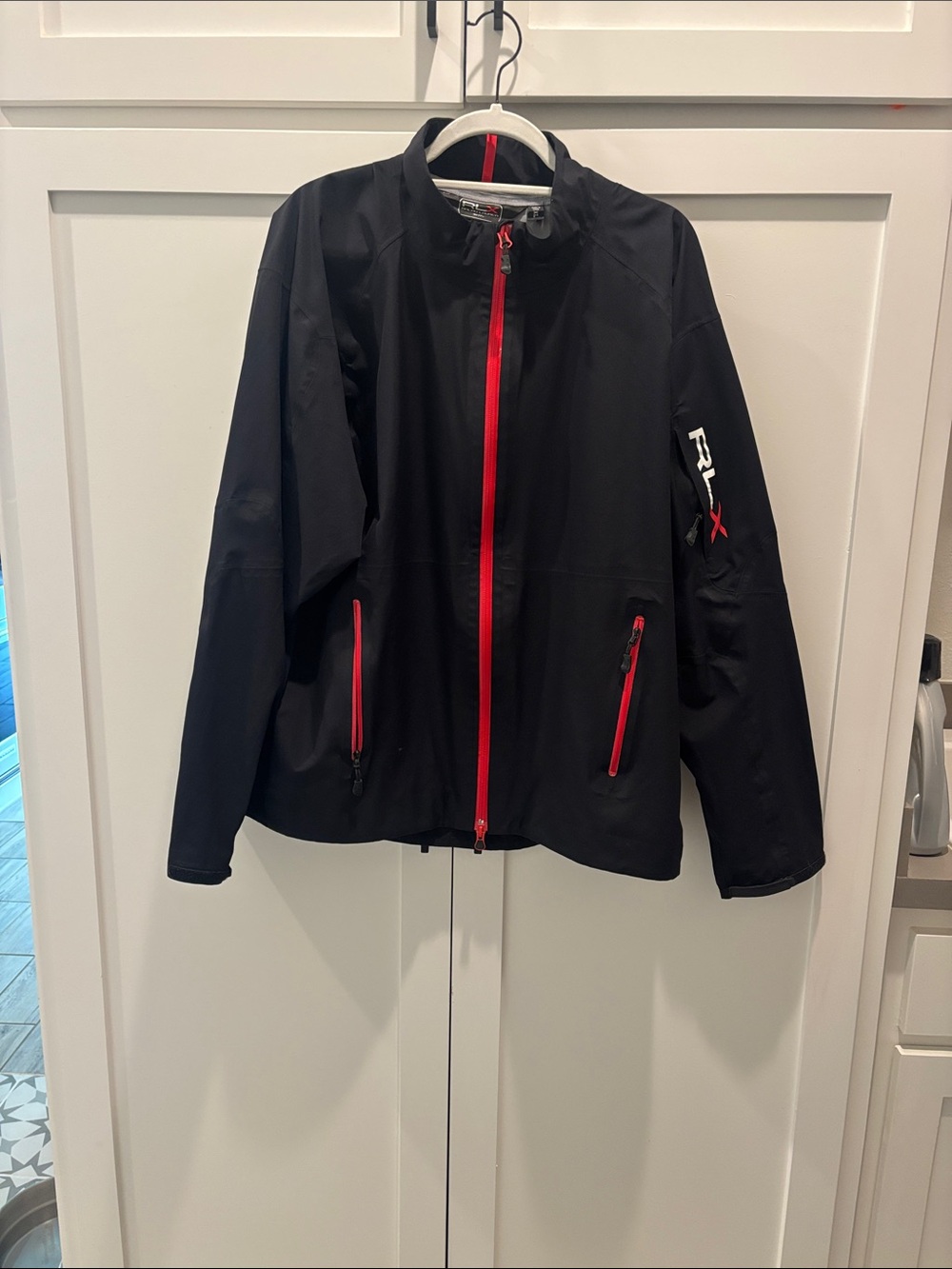 RLX Ralph Lauren Black Jacket with Red Accents